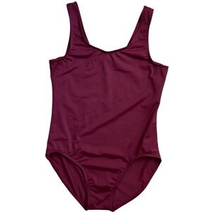 WEISSMAN Girl’s Classic Tank-Style Leotard Maroon Scoop Lined Dance XLC 16/18